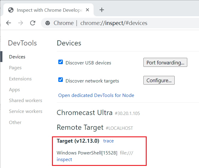 Chrome Inspect Target Connect Status.png