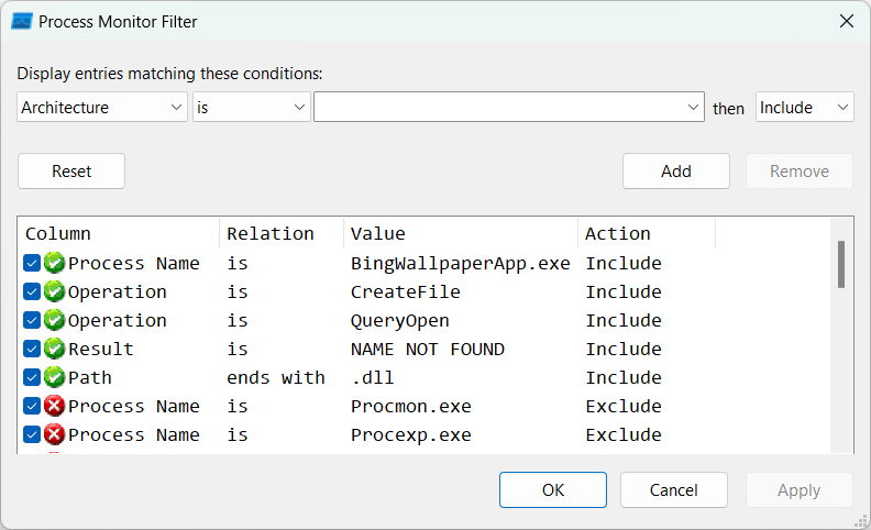 Porcess Monitor Filter Rule.png